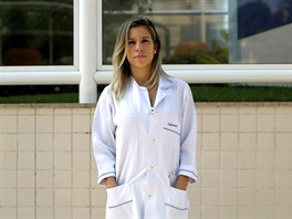 Danielle Bhering, a 32-year-old nurse, poses for a portrait in Rio de Janeiro,...