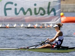 Skifaka Miroslava Topinkov Knapkov v cli olympijsk rozjky. (6. srpna...