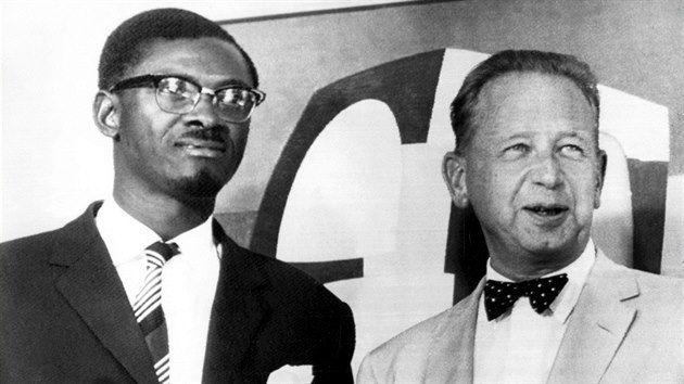 Generln tajemnk OSN Dag Hammarskjld s premirem Konga Patrice Lumumba. (26. ervna 1960)