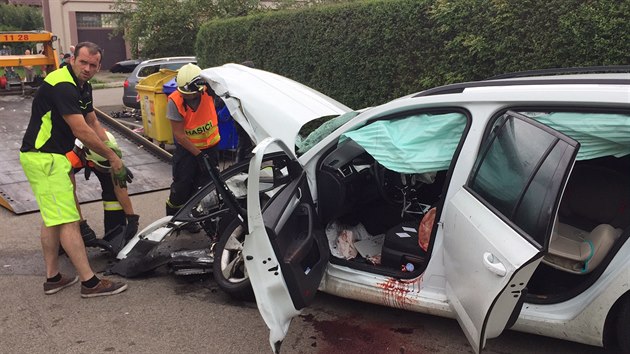 Tragick nehoda VW Pasat a kody Octavia v Beneov. (3.srpna 2016)
