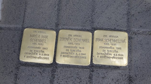 Rodinu Schenkelovch pipomnaj v Chotboi kovov destiky. Podobn jsou na 59 tiscch mstech Evropy.