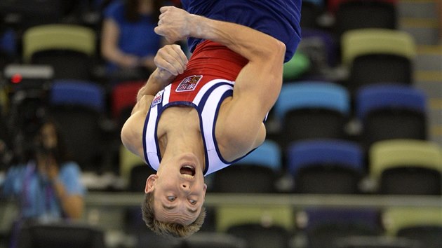 David Jessen se připravuje na gymnastické závody v Riu.