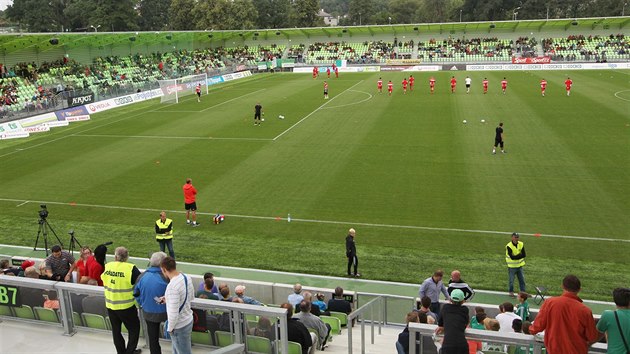 Stadion Karvin ped zpasem s Brnem