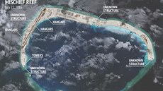 Satelitní snímek ostrvku Mischief z 3. ervna letoního roku.