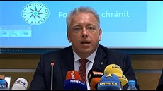Ministr vnitra Milan Chovanec na tiskové konferenci Policie R k ochran...