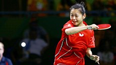Kanaanka Zhang Mo pehrála stolní tenistku Hanu Matelovou 3:4. Pro eskou...