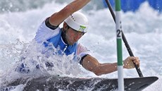 Kanoista Vítězslav Gebas vybojoval ve finále olympijského závodu ve vodním...