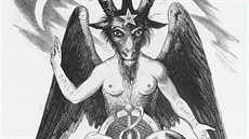Symbolem satanist je Bafomet, modla s hlavou kozla, lidským tlem a...