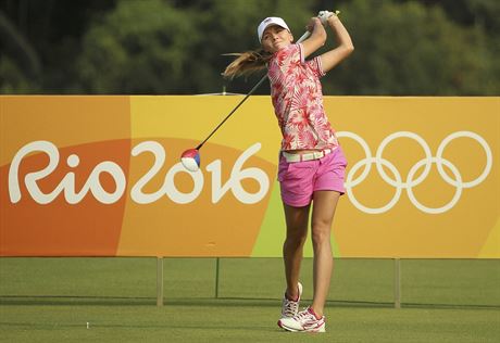 Golfistka Klára Spilková bhem olympijského turnaje v Riu.