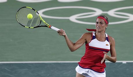 Tenista Monica Puigová z Portorika hraje ve finále olympijských her v Riu.