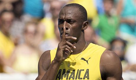 Usain Bolt na olympijských hrách v Riu. 