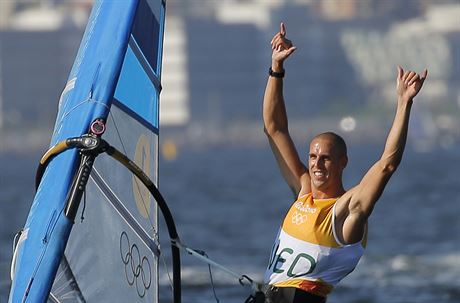 Nizozemský jachta Dorian Van Rijsselberghe potvrdil u jistý olympijský triumf...