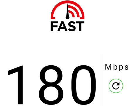 200 Mbit pípojka UPC na telefonu LG G4. Se 4K videem zde opravdu problém...