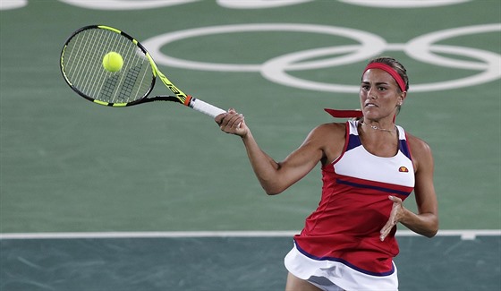 Tenista Monica Puigová z Portorika hraje ve finále olympijských her v Riu.