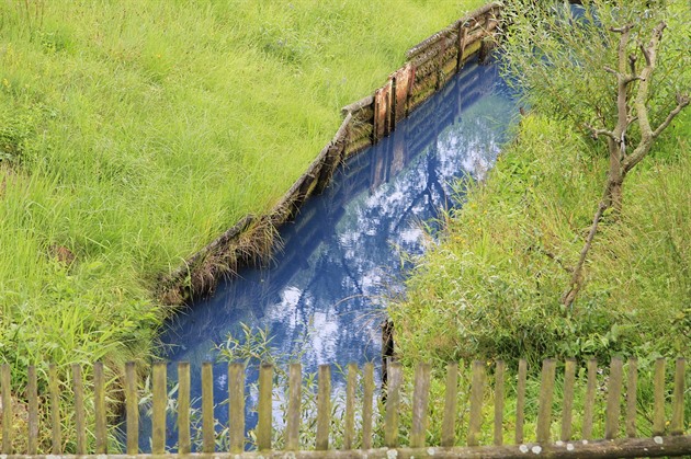 Do Pávovského rybníka vtéká mod�e zbarvená voda. Policie zji��uje, kdo je...