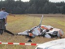 Nehoda vrtulnku mezi Kaznjovem a Rybnic na severu Plzeska (16. 8. 2016)