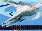 Americký plavec Michael Phelps zahájil závod na 100 metr motýlek, kde skonil...