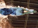 Americká plavkyn Katie Ledecká si plave pro zlato z olympijského závodu na 800...