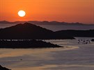 Západ slunce nad Kornatskými ostrovy