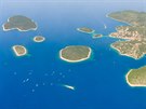 Letecký pohled na ostrvky u ostrova olta