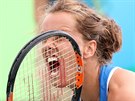 eská tenistka Barbora Strýcová se raduje z postupu do olympijského semifinále...