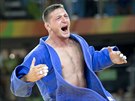ZLATÁ RADOST. eský judista Luká Krpálek zvítzil v olympijském finále nad...