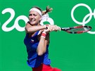 eská tenistka Petra Kvitová v souboji s Ameriankou Madison Keysovou o...