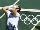 Britský tenista Andy Murray se raduje z vítzství v olympijském semifinále nad...
