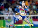 Denisa Rosolová v rozbhu olympijského závodu na 400 metr pekáek. (16. srpna...