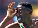 Kean Conseslus Kipruto získal zlatou olympijskou medaili v závod na 3000...
