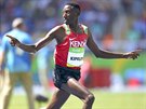 Kean Conseslus Kipruto získal zlatou olympijskou medaili v závod na 3000...