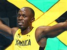 Jamajský sprinter Usain Bolt zvítzil v olympijském závodu na 200 metr. (19....