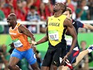 Jamajský sprinter Usain Bolt zvítzil v olympijském závodu na 200 metr. (19....