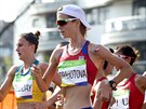 Anežka Drahotová v olympijském závodu žen v chůzi na 20 km. (19. srpna 2016)