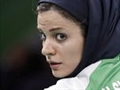 Íránská stolní tenistka Neda Shahsavariová