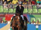 Moderní ptibojaka Barbora Kodedová odjela svou olympijskou disciplínu na koni...