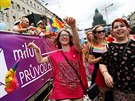 Pochod Prague Pride v Praze se letos konal u poesté (13. srpna 2016)