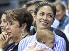 Snoubenka Michaela Phelpse Nicole Johnson a jejich syn Boomer.