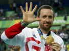 PÁTÉ ZLATO. Bradley Wiggins v Riu získal pátou zlatou medaili na olympijských...