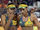 Brazilské duo Agatha s Barbarou ve finálovém zápase olympijských her.