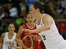 Americká basketbalistka Breanna Stewartová v utkání olympijského turnaje v Riu...