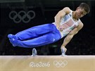 Britský sportovní gymnasta Max Whitlock na olympijských hrách v Riu.