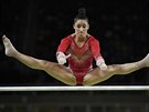 Americká sportovní gymnastka Aly Raismanová v olympijském víceboji v Riu de...