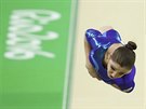 Ruská sportovní gymnastka Alija Mustafinová v olympijském víceboji v Riu de...
