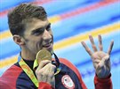 V BRAZÍLII U TVRTÁ ZLATÁ. Michael Phelps po vítzství na polohové dvoustovce...