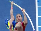 Jiina Ptáníková v kvalifikaci skoku o tyi na olympijských hrách v Riu.
