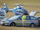 Pi pádu vrtulníku u Kaznjova na Plzesku zahynuli dva lidé. (16. srpna 2016)