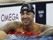 Anthony Ervin si vychutnv pocity nejrychlejho plavce olympidy v Riu.