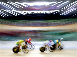 Olympijský keirin dráhových cyklistek v Riu. (14. srpna 2016)