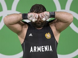 Arménský vzpra Gor Minasyan v olympijském finále. (17. srpna 2016)